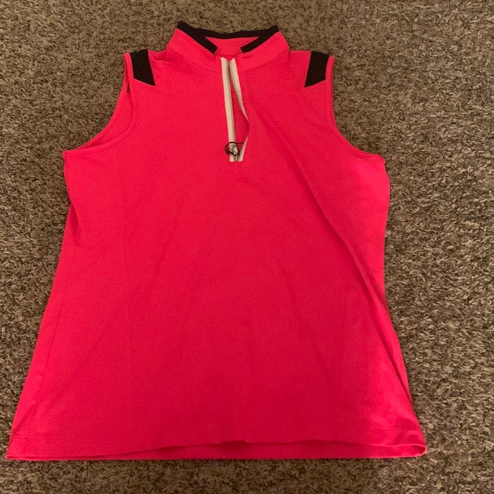 neon pink Tail White Label golf tanktop.